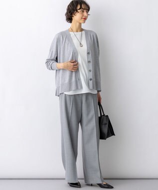 23区 S 【VERY・Oggi掲載】TWギャバジン ワイドパンツ ライトグレー系