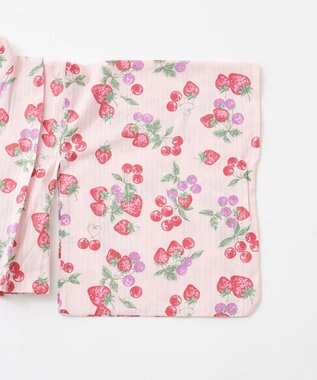 ANY KIDS ロング丈 浴衣 セット ピンク×イチゴ