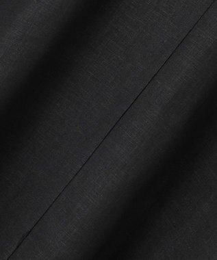 UNFILO 【洗える】リネンレーヨン カフタンワンピース ブラック