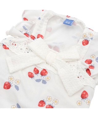 PET PARADISE ペットパラダイス 接触冷感 ワンピース 《苺柄》 小型犬 ホワイト×レッド