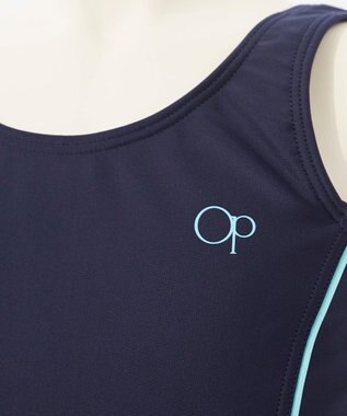 OP／FILA 【Ocean Pacific】スクール水着タンキニ 水着上下セット ネイビー×サックス