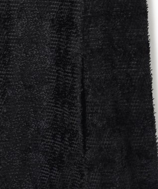 ICB ダイヤカットジャカードブラウス ブラック系