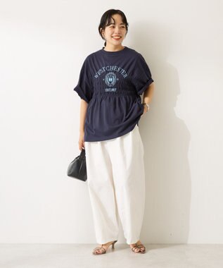 AMERICAN HOLIC カレッジプリントシャーリングプルオーバー Navy