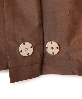 BEIGE， SULFUR / シルク混ショート丈バルーンブルゾン Brown