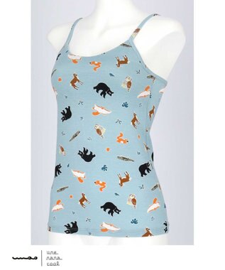 une nana cool MADE WITH 京都市動物園 カップ付きキャミソール GY