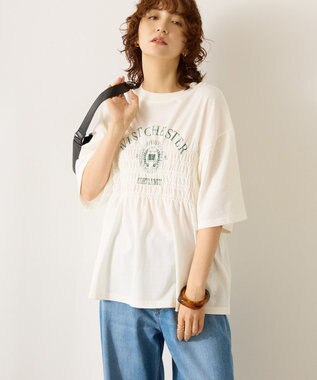AMERICAN HOLIC カレッジプリントシャーリングプルオーバー Off White