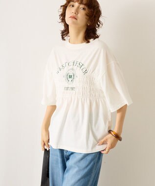 AMERICAN HOLIC カレッジプリントシャーリングプルオーバー Off White