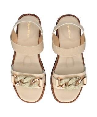 Bridget Birkin 【Bridget Birkin】キラキラチェーンアクセントサンダル アイボリー