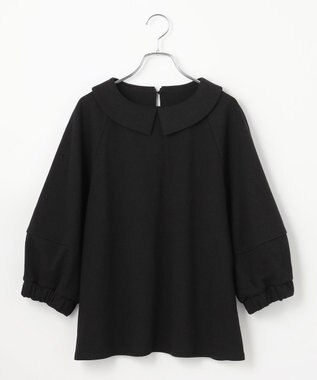 #Newans 【セレモニーにも/洗濯機可】ランタンスリーブブラウス ブラック