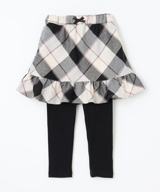 ANY KIDS チェック スカッツ ブラック系チェック