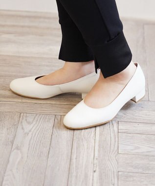 Pointer 日本製 美脚ラウンドトゥパンプス オフホワイト