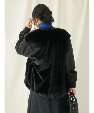 CRAFT STANDARD BOUTIQUE リバーシブルファーブルゾン Black