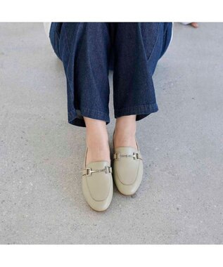 ing <ing>【WEB限定】レザービットローファー ライトグリーン