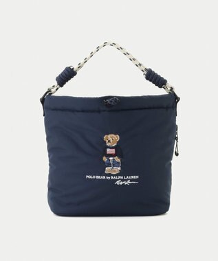 MOONBAT POLO RALPH LAUREN(ポロ ラルフローレン) FLAG BEAR ポロベア ショルダー レインバッグ 無地 刺繍 傘袋 ネイビーブルー