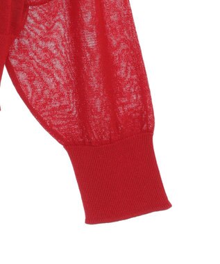 earth music&ecology ＳＥＴ２点シアーニットプルオーバー＋カーディガン Red