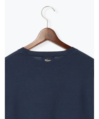 Te chichi プレーンニット(吸湿発熱) ネイビー