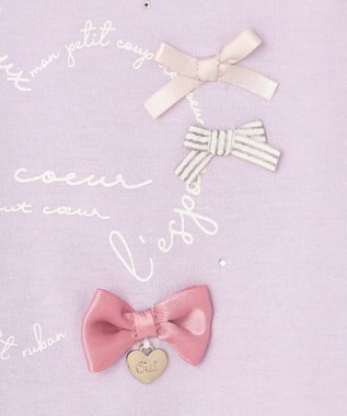 ANY KIDS リボン 長袖 Ｔシャツ ラベンダー