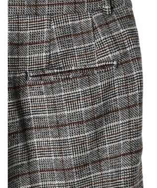 AMERICAN HOLIC ツイードタックワイドパンツ Glen Check