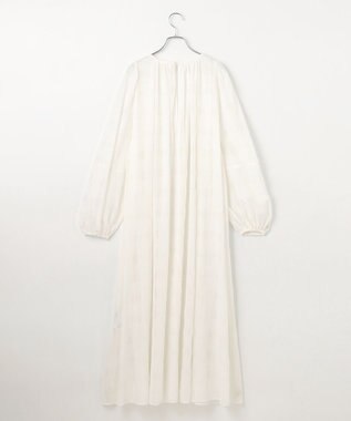 #Newans シアーチェックボリュームワンピース ホワイト