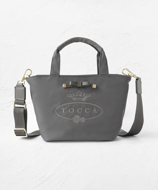 TOCCA CARVED LOGO POCHETTE ナイロンバッグ ライトグレー系
