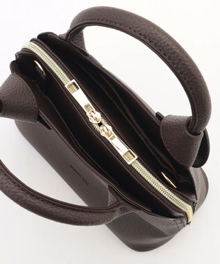 LA BAGAGERIE 【maison vert】 【超軽量/多収納】リボンハンドル2WAYバッグ ダークチョコ