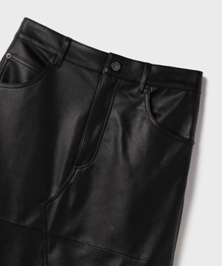 GRACE CONTINENTAL フェイクレザータイトスカート ブラック
