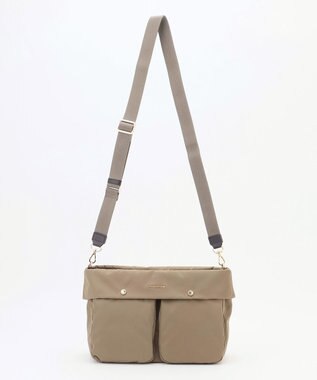 LA BAGAGERIE ダブルフロントポケット2WAYショルダー グレージュ