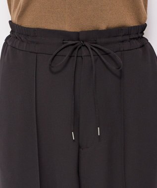 uncrave 【uncrave WHITE】ドレーピーツイル リブパンツ ブラック