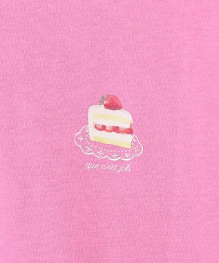 ANY KIDS 【綿100%】バックプリント オーバーサイズTシャツ ピンク×スイーツ
