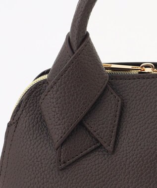 LA BAGAGERIE 【maison vert】 【超軽量/多収納】リボンハンドル2WAYバッグ ダークチョコ