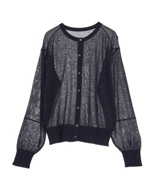 earth music&ecology ＳＥＴ２点シアーニットプルオーバー＋カーディガン Navy