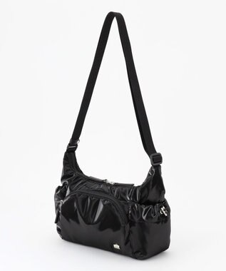 LA BAGAGERIE メタリックドロストポケット　ミニショルダーバッグ ブラック