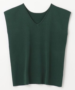 ANY 【前後2WAY/アンチピリング/洗濯機可】ノースリーブニット グリーン