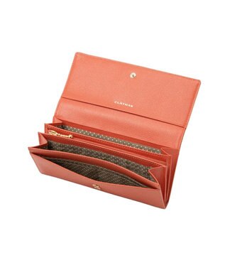 CLATHAS イヴェット かぶせ長財布 オレンジ