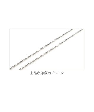 Tiaclasse 【日本製】大人上品なフラットカーブバーネックレス シルバー