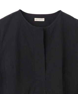 BEIGE， 【WEB限定】PROTAGONISTA / ギャザーブラウス Black