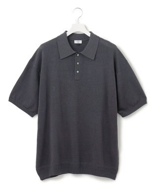 J.PRESS YORK STREET 【UNISEX】リラックス ニットポロシャツ グレー系