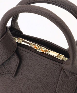 LA BAGAGERIE 【maison vert】 【超軽量/多収納】リボンハンドル2WAYバッグ ダークチョコ