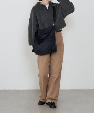 russet ナイロンジャガード2WAYショルダーバッグ(CE-1622) Black/Navy