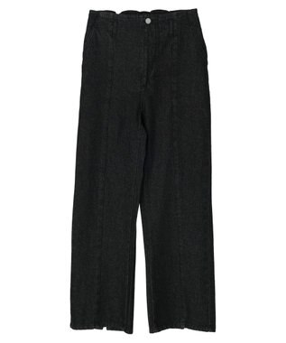 Green Parks ・ＥＬＥＮＣＡＲＥ　ＤＵＥ　バックスリットデニムパンツ Black