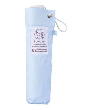 MOONBAT 【遮光100％/晴雨兼用】kowaza コワザ ライトウェイトカーボン プレーン 折りたたみ傘 簡単に畳める傘 コンパクト 50cm ペールスカイ