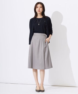 J.PRESS LADIES L 【洗える】レーヨンエリートストレッチ ドルマン ニット ネイビー系