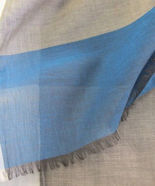 POLS 播州織 極細コットンストール ブルー