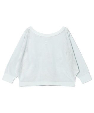 Chacott 【ノーソーイングニット】7分袖メッシュニットTシャツ アクアグリーン