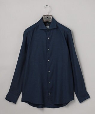 GOTAIRIKU GOLD LABEL/WEB&一部店舗限定【Thomas Mason】コットンカシミヤ フラノシャツ ネイビー系