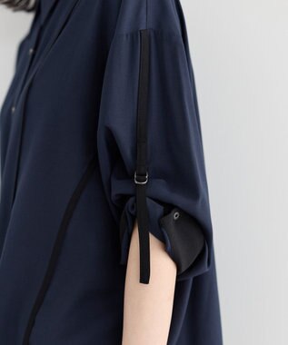 YECCA VECCA ストリングデザインシャツ Navy