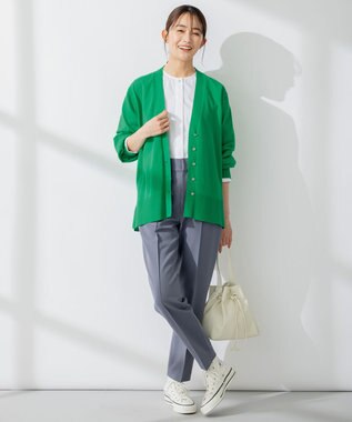 組曲 【洗える・ウエストゴム仕様】2WAYストレッチテーパード パンツ グレー系