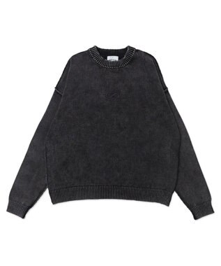 WEGO 【ユニセックス着用ITEM】ピグメントロゴニットプルオーバー スミクロ