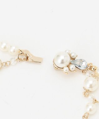 ANY SIS ビジューパール調2連 ネックレス ライトゴールド