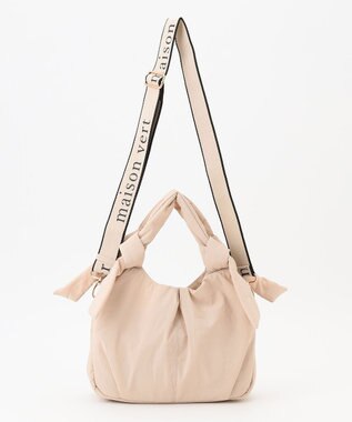 LA BAGAGERIE 【maison vert】 【撥水】リボンフワフワ２WAYトート アイボリー